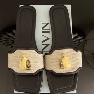 LANVIN Flat Leather Sandals